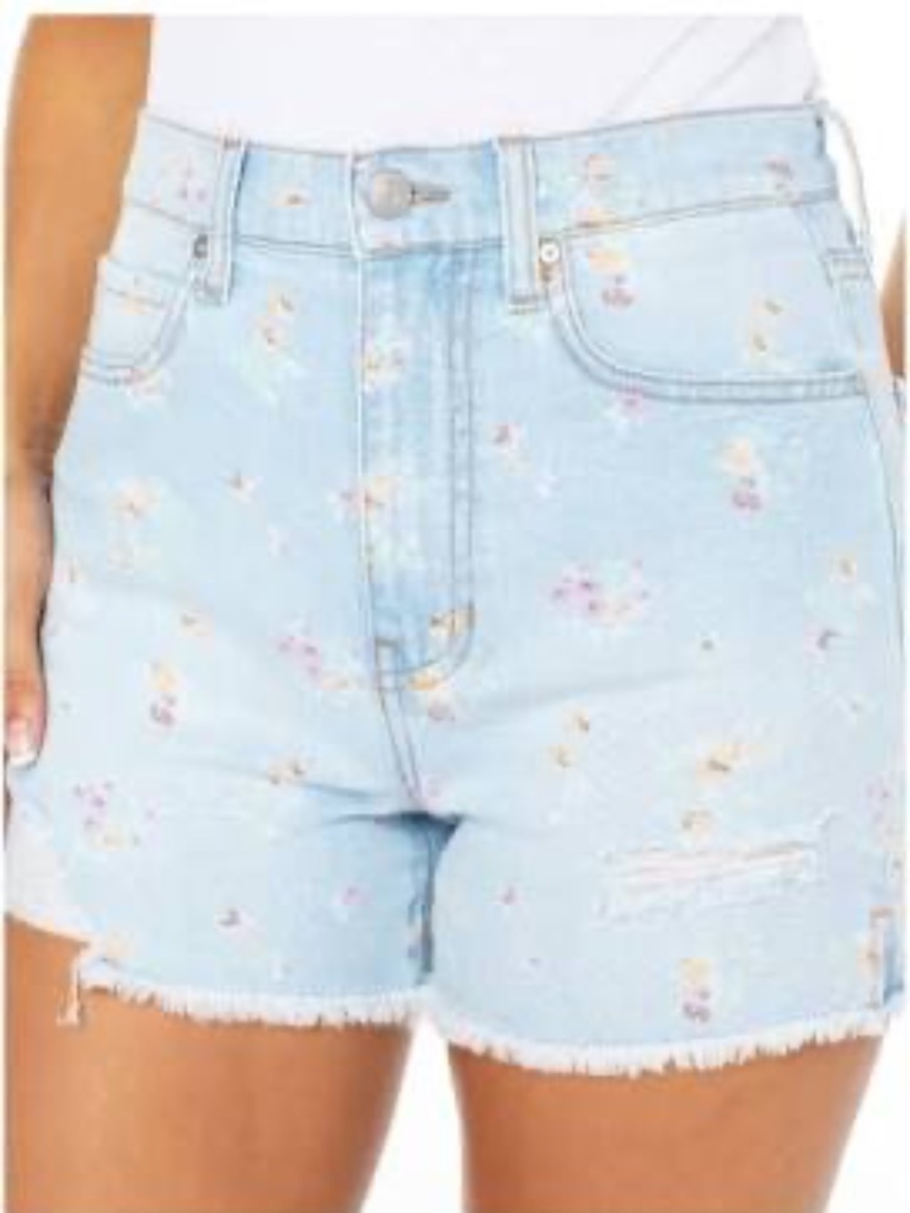 Celebrity Pink Denim Shorts. Floral Print. Size 9/29